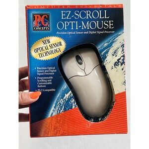 PC Concepts EZ Scroll Opti‎ Computer Laptop Essentials Mouse Sensor Technology